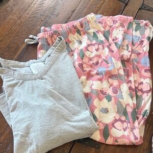 Floral Pink and Gray women’s pajamas
